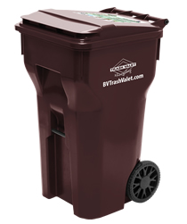 64 gallon wheeled trash bin