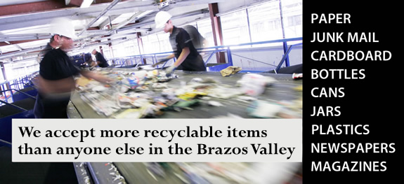 Brazos Valley Acceptable Materials